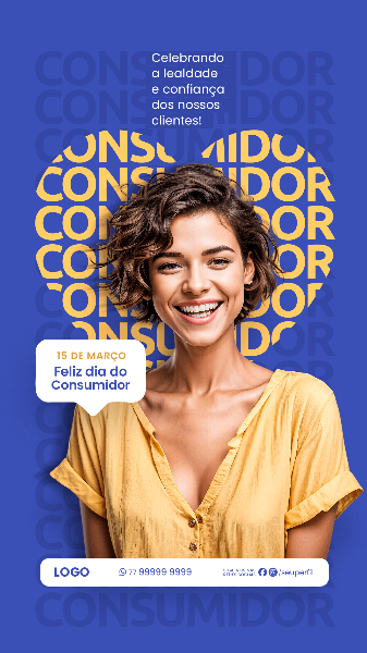 15 DE MARÇO - DIA DO CONSUMIDOR SOCIAL MEDIA AZUL