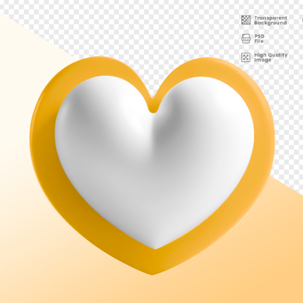 CORAÇÃO -  ELEMENTO 3D CORAÇÃO  PARA COMPOSIÇÃO