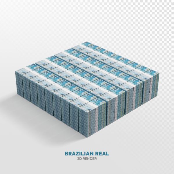 NOTAS DE 100 REAIS ELEMENTO 3D REALISTA