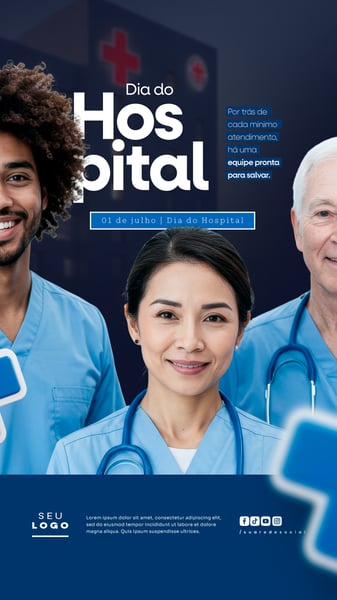 DIA DO HOSPITAL 01 DE JULHO SOCIAL MEDIA DATA COMEMORATIVA STORY