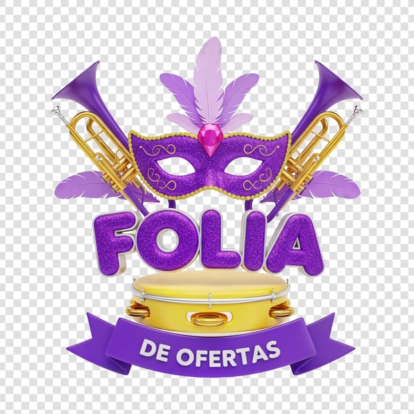SELO 3D CARNAVAL FOLIA DE OFERTAS 03