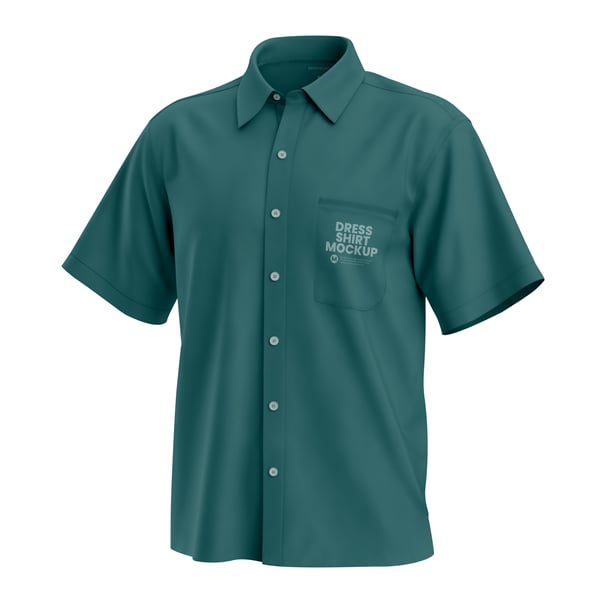 YRZ CAMISA SOCIAL DE MANGA CURTA PSD EDITÁVEL MOCKUP