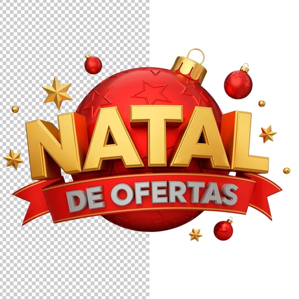 SELO 3D NATAL DE OFERTAS EM PNG