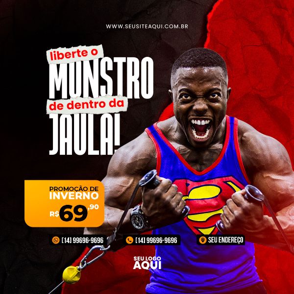 ACADEMIA - CROSS FIT - FITNESS | SOCIAL MEDIA | PSD EDITÁVEL