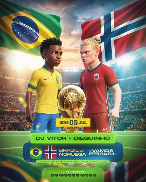 FLYER BRASIL X NORUEGA FEED PSD EDITÁVEL