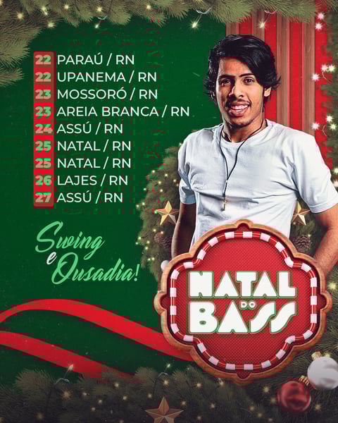 WXO AGENDA DE SHOW NATAL DO LUKA BASS FEED PSD EDITAVEL