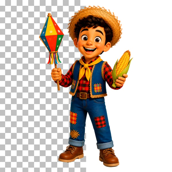 PERSONAGEM DE SÃO JOÃO PSD EDITÁVEL