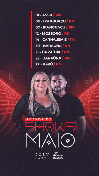 F23 - FLYER  AGENDA DE SHOWS MAIO JOSY FARRA STORY.ZIP