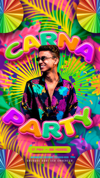 FLYER EVENTO CARNAVAL CARNA PARTY STORIES