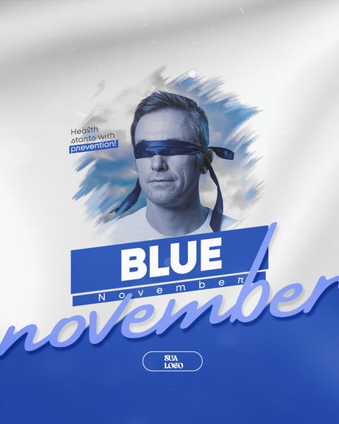 BLUE NOVEMBER PROSTATE CANCER PREVENTION AWARENESS MONTH EDITABLE PSD