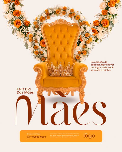FELIZ DIA DAS MÃES SENTE A RAINHA SOCIAL MEDIA FEED PSD EDITÁVEL