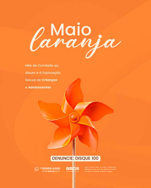 FLYER DE REDE SOCIAL MAIO LARANJA FEED 1