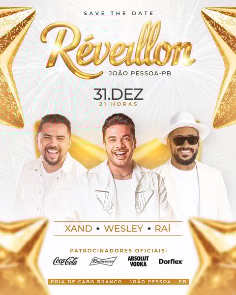 FLYER PSD ANO NOVO EVENTO FEED RÉVEILLON JOÃO PESSOA