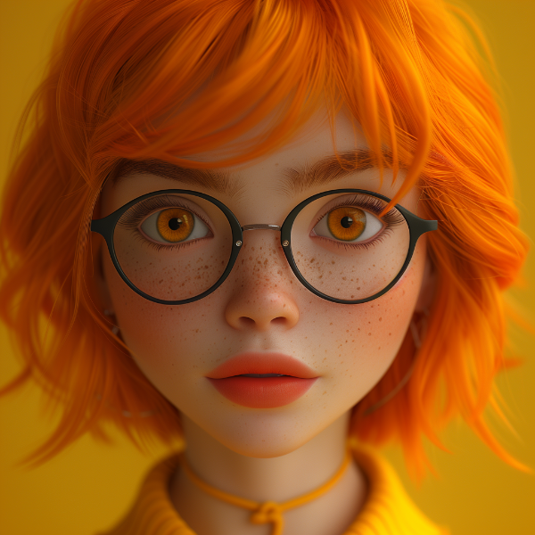 MENINA BONITA RUIVA | PERSONAGEM 3D | PIXAR DISNEY | IMAGEM