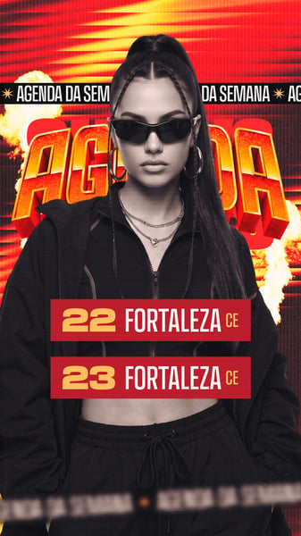 03 - AGENDA SEMANAL - ARTISTA - PRÓXIMOS SHOWS - PSD EDITÁVEL