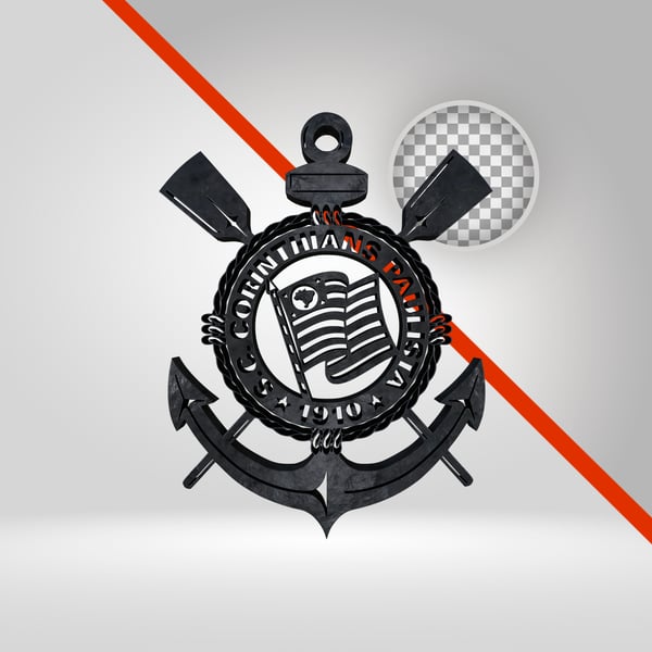 CORINTHIANS SÍMBOLO 3D, ESPORTE, ÍCONE TIME 01