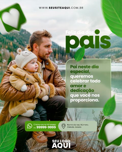 FEED VERTICAL - FELIZ DIA DOS PAIS | SOCIAL MEDIA | PSD EDITÁVEL