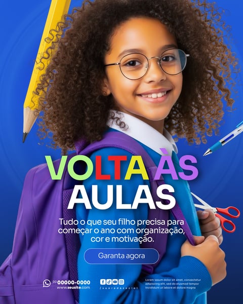 VOLTA AULAS PAPELARIA SOCIAL MEDIA PSD EDITÁVEL 001