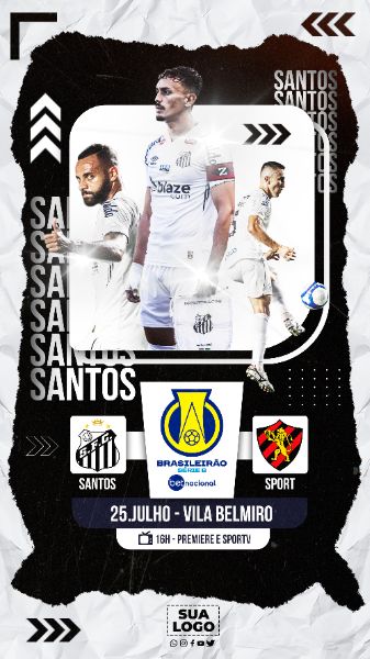 FLYER ESPORTIVO BRASILEIRÃO SANTOS STORIES