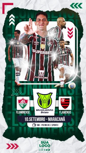 FLYER ESPORTIVO BRASILEIRÃO FLUMINENSE STORIES