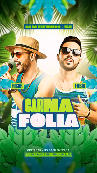 FLYER EVENTO SHOW CARNAVAL CARNAFOLIA PSD STORY 31