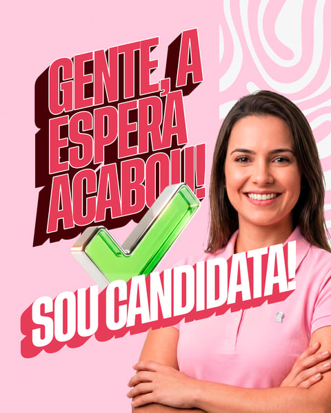 Agora é oficial sou candidata Político Social Media PSD Editável