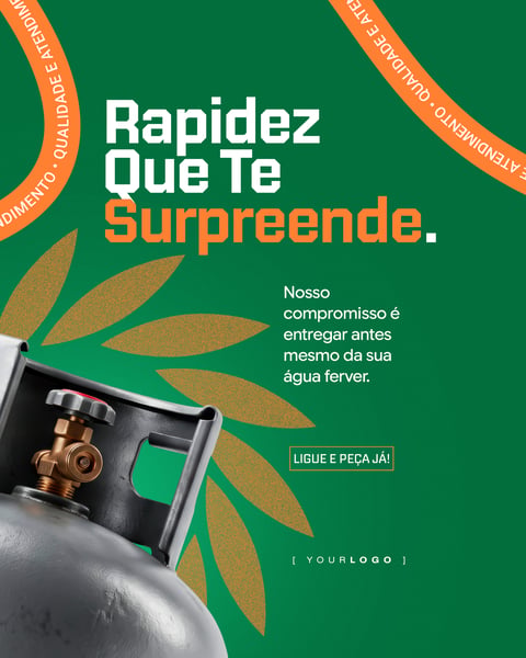 POST BANNER ENTREGA DE GÁS ULTRAVELOZ PARA INSTAGRAM PSD EDITÁVEL