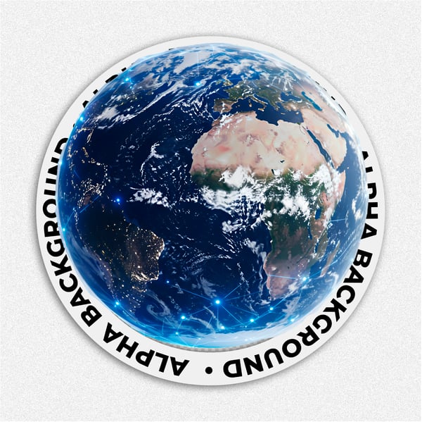 PLANETA TERRA COM LUZES AZUIS 3