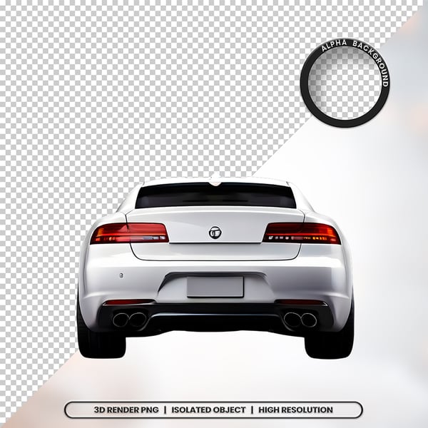 3D RENDER FUNDO DE UM CARRO ELEMENTO ÍCONE PSD PNG