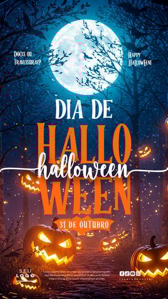 DIA DAS BRUXAS HALLOWEEN 31 DE OUTUBRO STORY SOCIAL MEDIA PSD EDITÁVEL 3