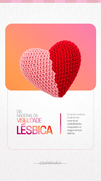 DIA NACIONAL VISIBILIDADE LÉSBICA SOCIAL MEDIA FLYER PSD EDITÁVEL STORY