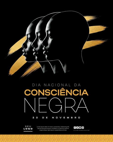 DIA NACIONAL DE ZUMBI E DA CONSCIÊNCIA NEGRA 20 DE NOVEMBRO SOCIAL MEDIA PSD EDITÁVEL (1)