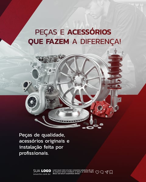 Oficina Mecânica Social Media PSD Editável 