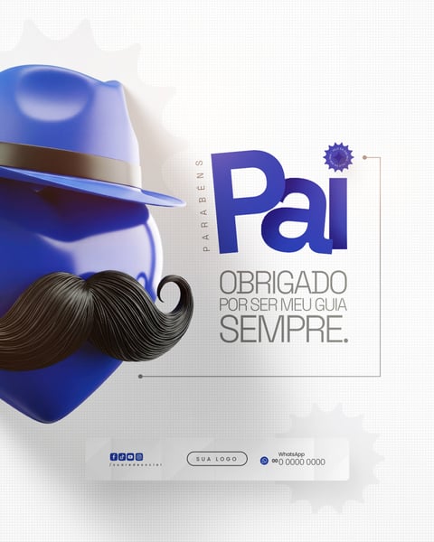 FELIZ DIA DOS PAIS 10 DE AGOSTO SOCIAL MEDIA FEED PSD EDITÁVEL 7