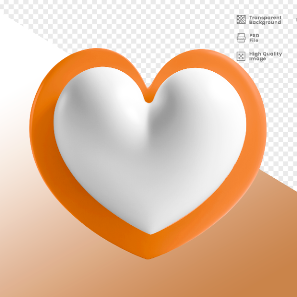 CORAÇÃO -  ELEMENTO 3D CORAÇÃO  PARA COMPOSIÇÃO