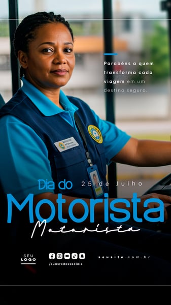 DIA DO MOTORISTA 25 DE JULHO SOCIAL MEDIA PSD EDITÁVEL STORY 3