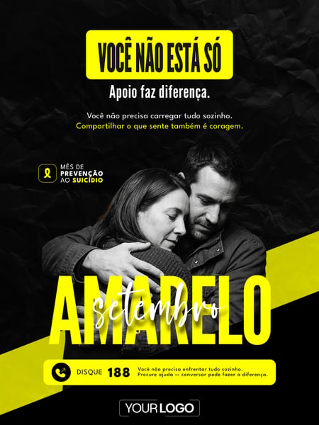 SETEMBRO AMARELO MÊS DE PREVENÇÃO AO SUICÍDIO SOCIAL MEDIA PSD EDITÁVEL 01