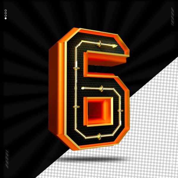 NÚMERO 3D NEON PARA COMPOSIÇÃO