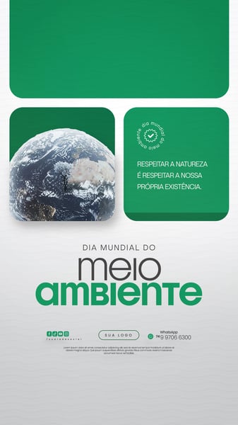 05 DE JUNHO - DIA MUNDIAL DO MEIO AMBIENTE SOCIAL MEDIA PSD EDITÁVEL