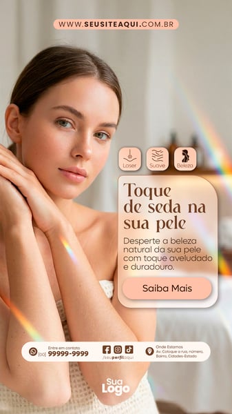 STORY DEPILAÇÃO A LASER SOCIAL MEDIA PSD EDITÁVEL 02