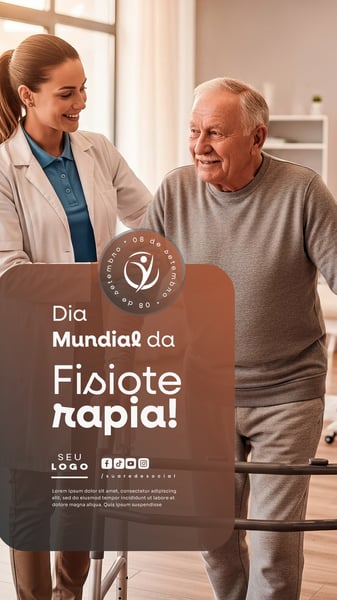 DIA MUNDIAL DA FISIOTERAPIA 8 DE SETEMBRO SOCIAL MEDIA PSD EDITÁVEL STORY 3