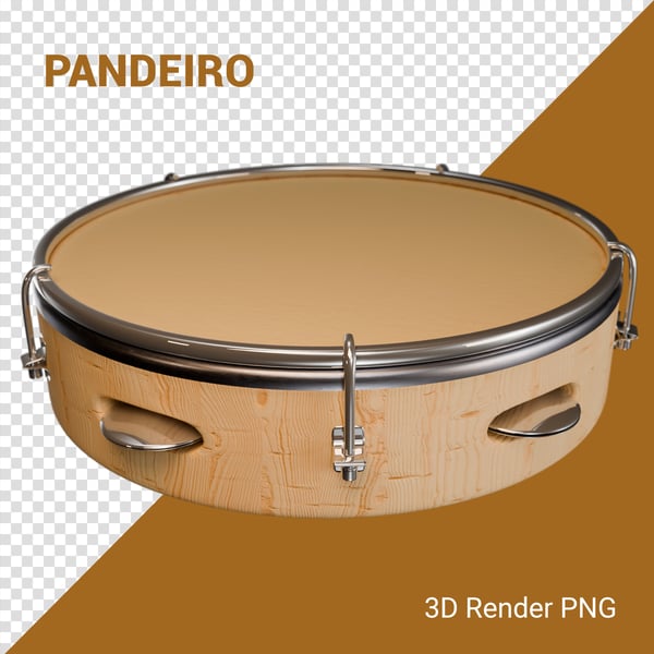 HUF PANDEIRO 3D RENDER PNG PARA COMPOSIÇÃO (20)