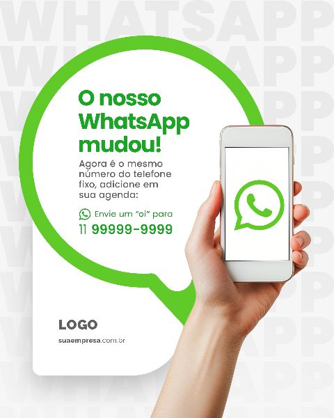 SOCIAL MEDIA ATENÇÃO PARA NOSSO WHATSAPP MUDOU