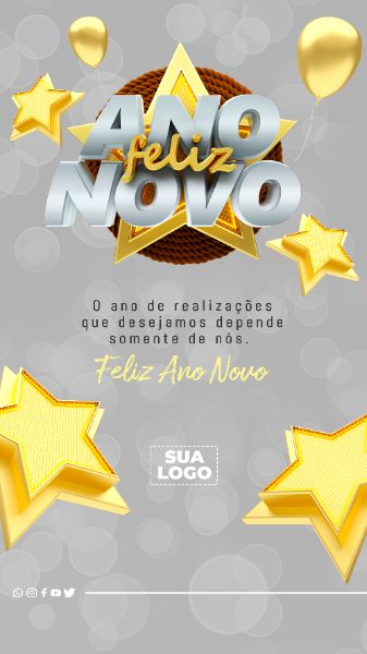 STORY FELIZ ANO NOVO PSD EDITÁVEL