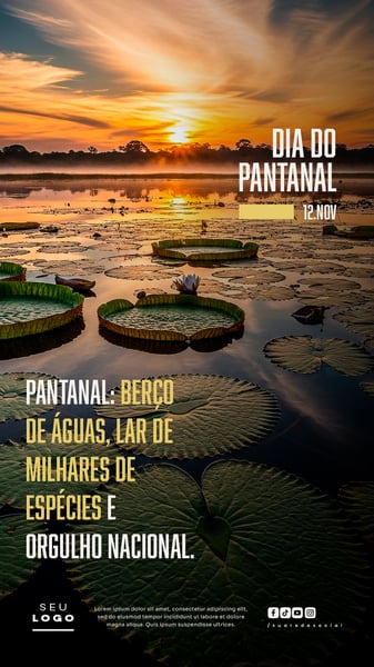 DIA DO PANTANAL 12 DE NOVEMBRO STORY SOCIAL MEDIA PSD EDITÁVEL 4