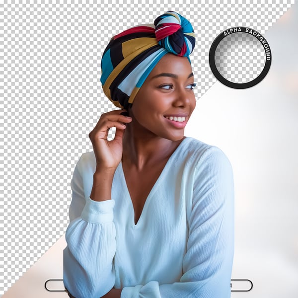 MULHER NEGRA AFRO ELEMENTO PSD PNG 46