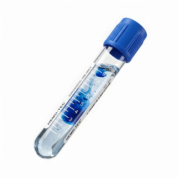 BLUE CAP MEDICAL BLOOD TEST TUBE