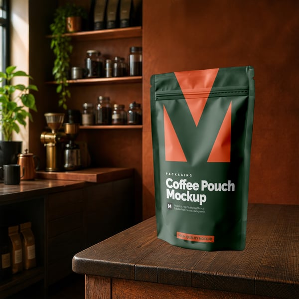PACOTE DE CAFÉ PSD EDITÁVEL MOCKUP