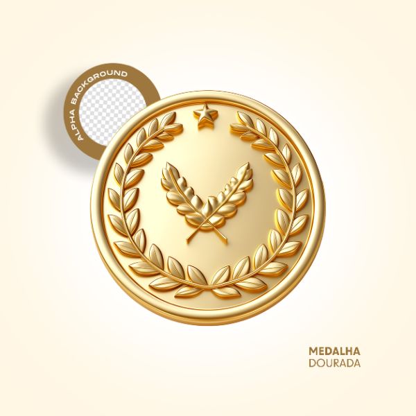ELEMENTO MEDALHA DOURADA