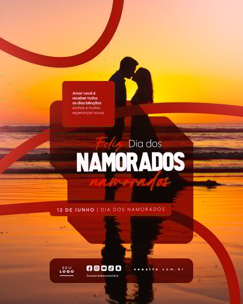 DIA DOS NAMORADOS 12 DE JUNHO SOCIAL MEDIA FEED EDITÁVEL